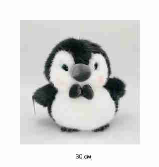 им Пингвин арт. YE241222-8-2/250910-12-2 Пушистый мальчик розовые щечки 30 см в пак.)