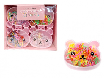Резиночки арт. 14786 "Медведь" для волос, силикон в кор.=
