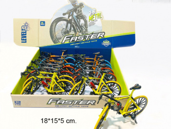 Модель металл. арт. ST282-2Y Велосипед цвета микс (12 шт.) шоубокс•