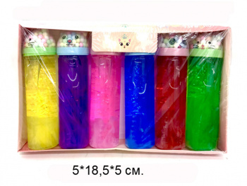 Лизун арт. LY-74-90/011 "Зверюшка" с шариками колба (6 шт.) шоубокс_