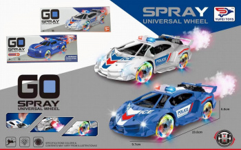 Машина на батар. арт. 668-W1 Полиция в ассортименте свет, звук, пар в кор.=