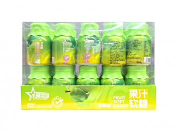 Конфета арт. 190745/190738-4 Жевательная "Яблоко" 16 г в баночке 20 шт. в кор.*