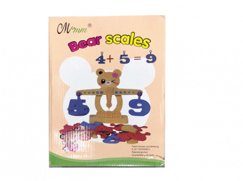 Деревянная игрушка арт. 92-2 Счет "Медведь-весы" в кор._/75 шт./