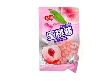 Конфета арт. 224769 Жевательные бобы "Персик" 35 г 20 шт. упаковка;*#,