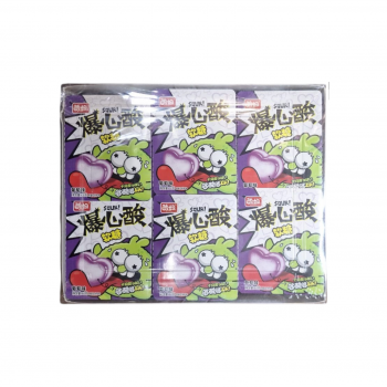 Мармелад арт. 843743-2/843736-2 Суперкислый виноград 12 г 30 шт. в фиолетовой кор.,