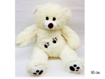 им Медведь арт. YE1002-5 Белый со следами 90 см в пак.) им Медведь арт. YE1002-5 Белый со следами 90 см в пак.)