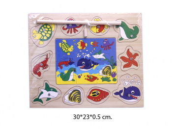 Деревянная игрушка арт. 92-83 Пазл "Морские животные" в пленке_ Деревянная игрушка арт. 92-83 Пазл "Морские животные" в пленке_