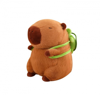 им Капибара арт. 240907-10/241130-4 С рюкзаком-черепашкой сидит 25 см в пак.)