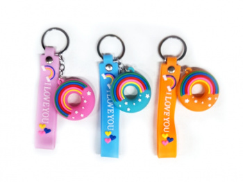 Брелок арт. 808010 На руку Пончик с радугой, цвета микс в пак.=