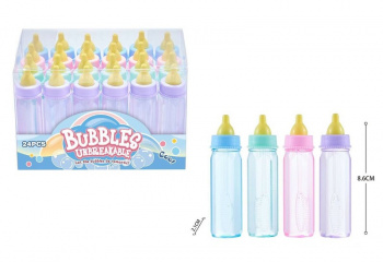 Пузыри мыльные арт. 2018-53 Бутылочка детская цвета микс гелевые 8,6 см (24 шт.) в кор.)