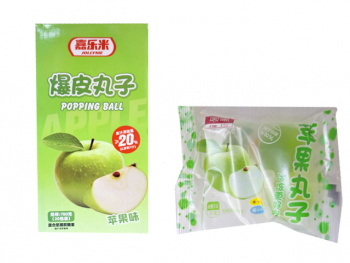 Конфета арт. 851739/851517-4 Желейные шарики "Яблоко" 39 г 20 шт. в кор.