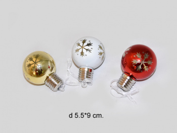 Игрушки новогод. арт. 20-002 Лампочка 1 шт. (12шт.) в пак. Игрушки новогод. арт. 20-002 Лампочка 1 шт. (12шт.) в пак.