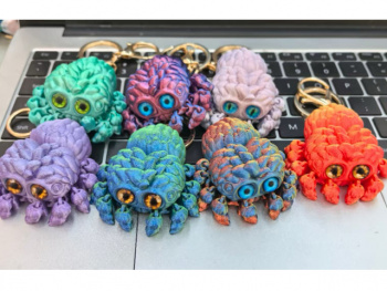 Брелок 3Д арт. 010-209/AX-19-805 Паук вязаный подвижный цвета микс в пак.