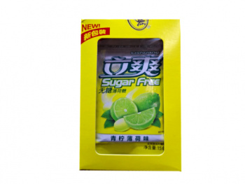 Конфета арт. 220103/220042 Леденец "Морозный лайм" без сахара 15 г 12 шт. в кор.'