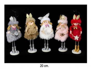 им Кукла арт. 60120/987 Девочка в меховом костюме в ассортименте 20 см в пак.