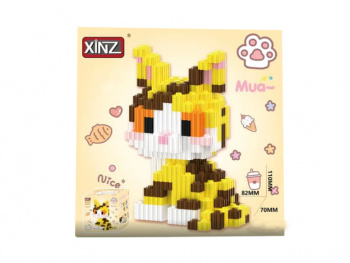 Конструктор арт. 8301-802 Микро Кот черно-желтый 622 дет. в кор.