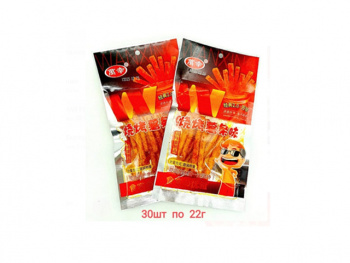 Соевое мясо арт. 600429 Пшеничные Барбекю картофель фри 22 г 30 шт. упаковка'