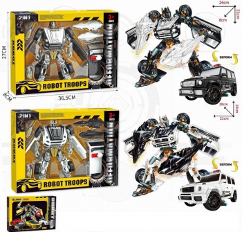 Трансформер арт. MF8801 Робот-машина Полиция цвета микс в кор. 36,5*8*28