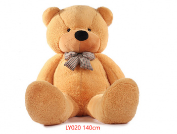 им Медведь арт. LY020 Коричневый с бантом 140 см в пак._