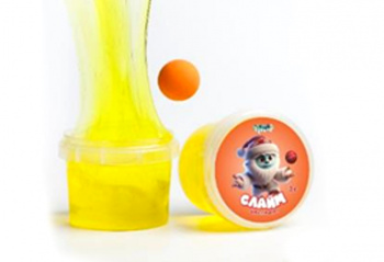 Слайм "Стекло" 90 гр Жёлтый Мяч-Прыгун