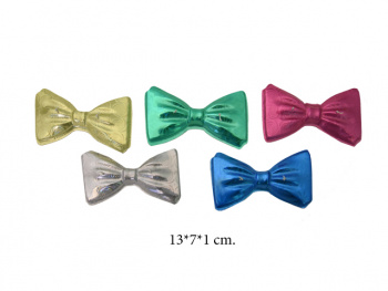 Бабочка карнавальная арт. 44502 Голограмма на резинке цвета микс 1шт.