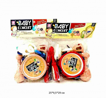 Погремушка арт. D119 Набор "Маленький музыкант" цвета микс в пак._