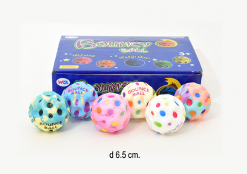 Антистресс арт. 802002 Мяч "Метеорит" светлые цвета микс (12 шт.) шоубокс
