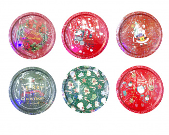 Поднос арт. 1004-007 Новогодний круглый 6 видов 31,5 см Поднос арт. 1004-007 Новогодний круглый 6 видов 31,5 см