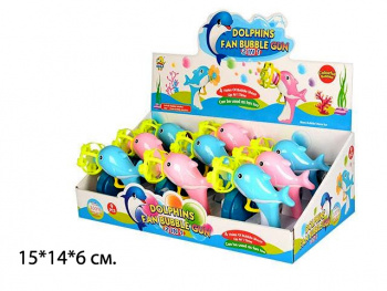 Пистолет арт. Q802 Дельфин и мыльные пузыри (9 шт.) в шоубоксе_/135 шт./