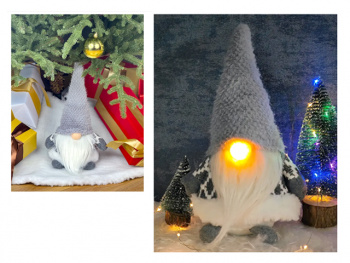 им Гном арт. W6705-601 В сером колпаке, нос свет. 32 см в пак. им Гном арт. W6705-601 В сером колпаке, нос свет. 32 см в пак.