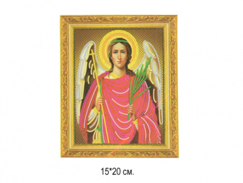 Мозаика алмазная арт. NK219 Икона рамка картон неполная выкладка (15x20) в кор.