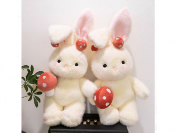 им Зайка арт. 1426-209 Белый с мухомором 40 см в пак.