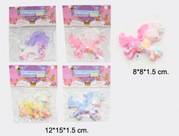 Антистресс арт. 28539/2210-36 Пони с пайетками мальтоза цветная в пак. (16 шт.) шоубокс_=