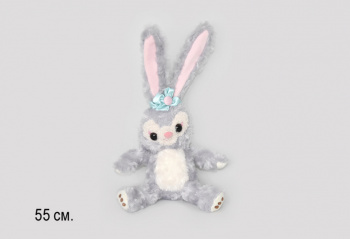 им Зайка арт. YE1121-2 Серый с бантиком 55 см в пак.) им Зайка арт. YE1121-2 Серый с бантиком 55 см в пак.)