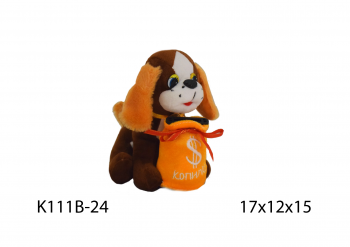 им Собака арт. 111B-24 Копилка муз. в пак.~