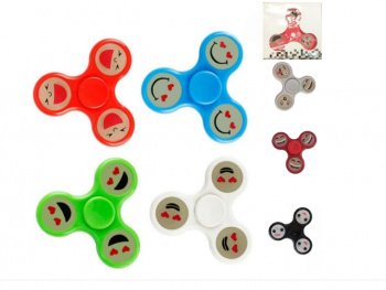 Спиннер арт. PTKTD Смайлик 3 луча цвета микс в кор._