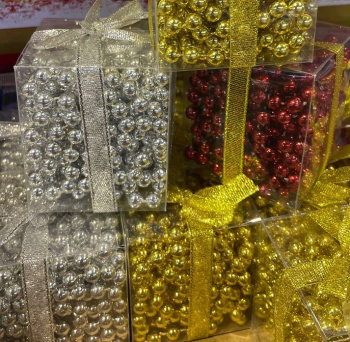 Бусы арт. XY06-D-5M-601 Круглые цвета микс (24 шт.) в подарочной кор.