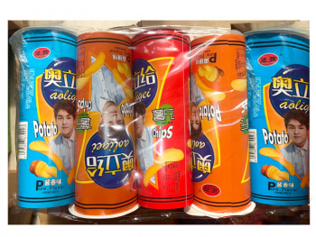 Чипсы арт. 870023 Картофельные вкусы микс 30 г в банке 10 шт. упаковка'