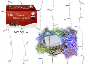 Гирлянда электр. арт. 3333-22-501 Штора цветная, 2х2 м в кор. Гирлянда электр. арт. 3333-22-501 Штора цветная, 2х2 м в кор.