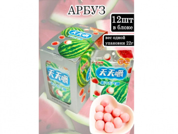 Конфета арт. 201607/201577 Шипучка "Арбуз" 22 г 12 шт. упаковка'#