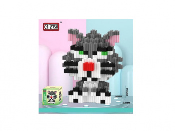 Конструктор арт. 8352-802-805 Микро Серый кот злой 684 дет. в кор.